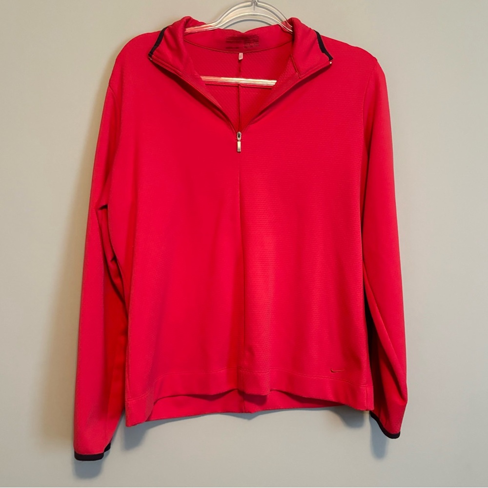 Nike GOLF Fit Dry Active Quarter Zip Bright Pink Size Large